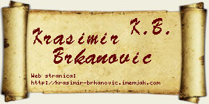 Krasimir Brkanović vizit kartica